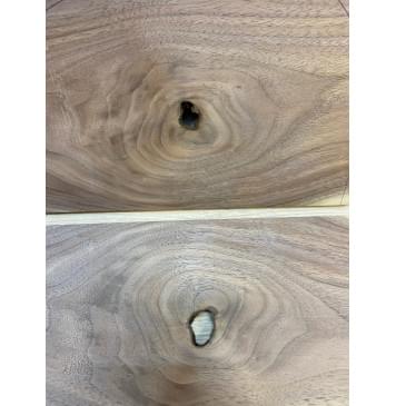 Орех Американский Заболонь заготовка на топ под заливку Тангент А 10х170-150х470 мм - 2 шт. (книжкой) Уценка-сучки-4