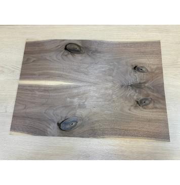 Орех Американский заготовка на топ Смешанный А 10х190х540 мм - 2 шт. (книжкой) Уценка-сучки-0