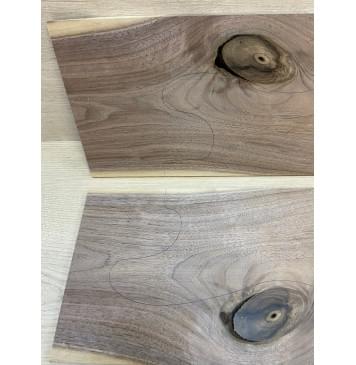 Орех Американский заготовка на топ Смешанный А 10х190х540 мм - 2 шт. (книжкой) Уценка-сучки-7