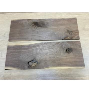 Орех Американский заготовка на топ Смешанный А 10х190х540 мм - 2 шт. (книжкой) Уценка-сучки-8