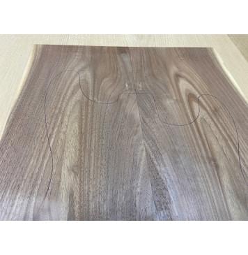 Орех Американский заготовка на топ Тангент А 16х160х550 мм - 2 шт. (книжкой) Уценка-сучки-4