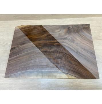 Орех Американский Волнистый заготовка на топ Смешанный АА Волна А 21х360-356х515 мм - (цельный)-13