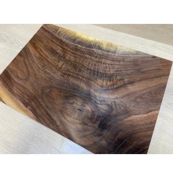 Орех Американский Волнистый заготовка на топ Смешанный АА Волна А 21х360-356х515 мм - (цельный)-12