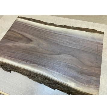 Орех Американский Заболонь заготовка на топ Тангент АА 29х325-310х585 мм - (цельный)-1