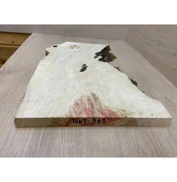 Клён Американский Каповый заготовка на топ для Тревел гитары под заливку Тангент АА Кап АА 24х320-240х490 мм - (цельный)-3