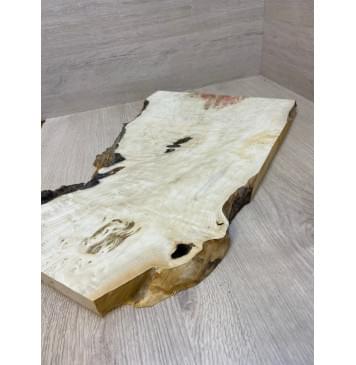 Клён Американский Каповый заготовка на топ для Тревел гитары под заливку Тангент АА Кап АА 24х320-240х490 мм - (цельный)-4