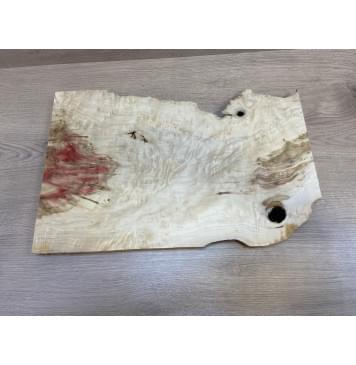 Клён Американский Каповый заготовка на топ для Тревел гитары под заливку Тангент АА Кап АА 24х320-240х490 мм - (цельный)-8