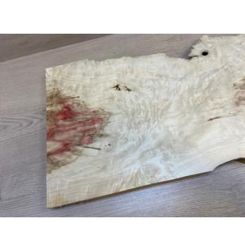 Клён Американский Каповый заготовка на топ для Тревел гитары под заливку Тангент АА Кап АА 24х320-240х490 мм - (цельный)-6