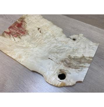 Клён Американский Каповый заготовка на топ для Тревел гитары под заливку Тангент АА Кап АА 24х320-240х490 мм - (цельный)-7