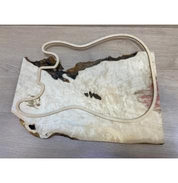 Клён Американский Каповый заготовка на топ для Тревел гитары под заливку Тангент АА Кап АА 24х320-240х490 мм - (цельный)-12