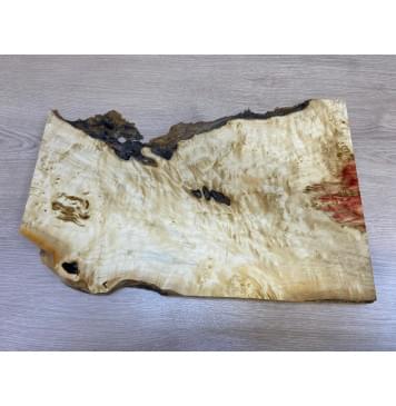 Клён Американский Каповый заготовка на топ для Тревел гитары под заливку Тангент АА Кап АА 24х320-240х490 мм - (цельный)-0