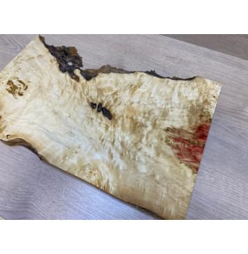 Клён Американский Каповый заготовка на топ для Тревел гитары под заливку Тангент АА Кап АА 24х320-240х490 мм - (цельный)-15