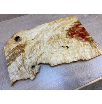 Клён Американский Каповый заготовка на топ для Тревел гитары под заливку Тангент АА Кап АА 24х320-240х490 мм - (цельный)-20