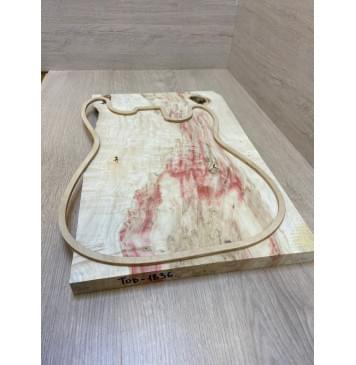 Клён Американский Каповый заготовка на топ под заливку Тангент АА Кап ААА 25х325х505 мм (цельный) АКЦИЯ-8