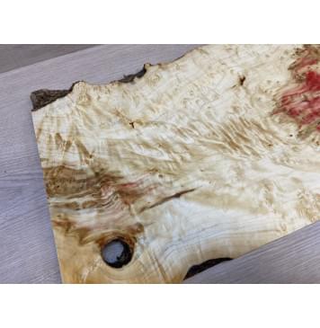 Клён Американский Каповый заготовка на топ под заливку Тангент АА Кап ААА 25х325х505 мм (цельный) АКЦИЯ-15