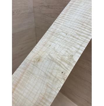 Клён Белый Явор, Волнистый заготовка накладки для электрогитары Радиал А Волна ААА 9х85-78х500 мм (Уценка-сучки)-10