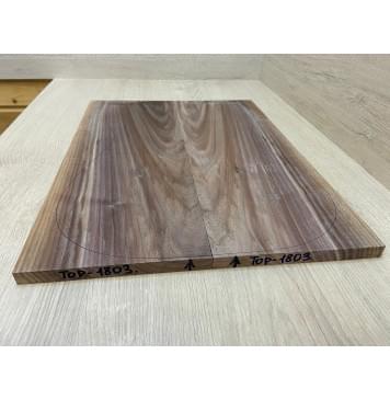 Орех Американский Заболонь заготовка на топ Смешанный А 14х175х460 мм - 2 шт (книжкой) Уценка-сучки-1