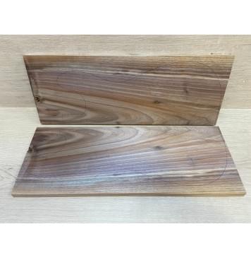 Орех Американский Заболонь заготовка на топ Смешанный А 14х175х460 мм - 2 шт (книжкой) Уценка-сучки-5