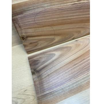 Орех Американский Заболонь заготовка на топ Смешанный А 14х175х460 мм - 2 шт (книжкой) Уценка-сучки-2