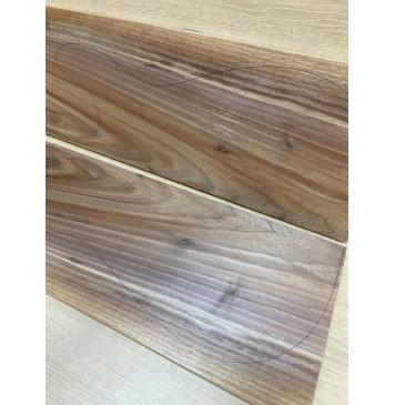 Орех Американский Заболонь заготовка на топ Смешанный А 14х175х460 мм - 2 шт (книжкой) Уценка-сучки-7