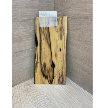 Эбен Лунный заготовка накладки на головку грифа под заливку Смешанный АА 3х97-85х190 мм-6