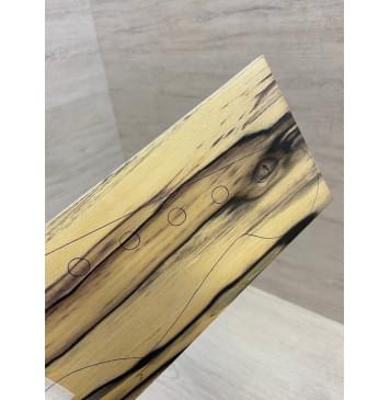 Эбен Лунный заготовка накладки на головку грифа Смешанный АА 3.5х103-88хх190 мм-4