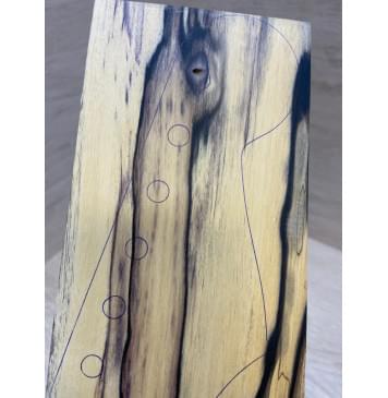 Эбен Лунный заготовка накладки на головку грифа Смешанный АА 3.5х103-88хх190 мм-5