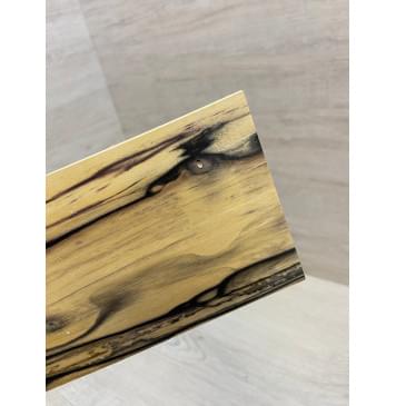 Эбен Лунный заготовка накладки на головку грифа под заливку Смешанный АА 3.5х105-94х190 мм (Уценка-трещина)-3