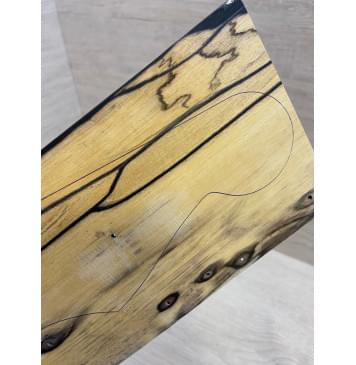 Эбен Лунный заготовка накладки на головку грифа под заливку Смешанный АА 4х118х190 мм-6