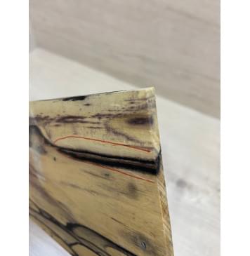 Эбен Лунный заготовка накладки на головку грифа под заливку Смешанный АА 3.5х110х190 мм (Уценка-трещина)-2