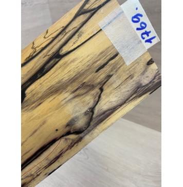 Эбен Лунный заготовка накладки на головку грифа под заливку Смешанный АА 3.5х110х190 мм (Уценка-трещина)-4