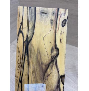 Эбен Лунный заготовка накладки на головку грифа под заливку Смешанный АА 3.5х110х190 мм (Уценка-трещина)-3