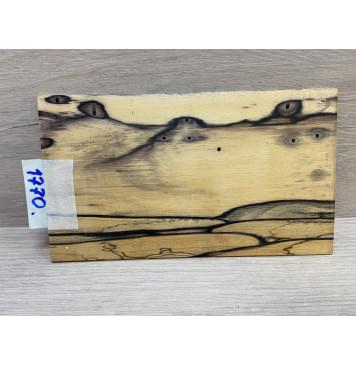 Эбен Лунный заготовка накладки на головку грифа под заливку Смешанный АА 3.5х110х190 мм-7