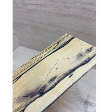 Эбен Лунный заготовка накладки на головку грифа под заливку Смешанный АА 3.5х110х190 мм-2