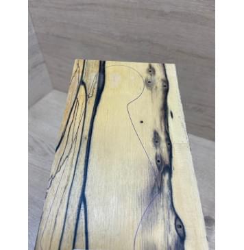 Эбен Лунный заготовка накладки на головку грифа под заливку Смешанный АА 3.5х110х190 мм-3