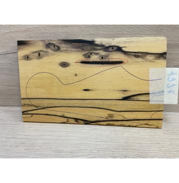 Эбен Лунный заготовка накладки на головку грифа под заливку Смешанный АА 4х120-110х190 мм (Уценка-трещина)-4