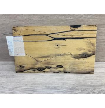 Эбен Лунный заготовка накладки на головку грифа под заливку Смешанный АА 3.5х113х190 мм-5