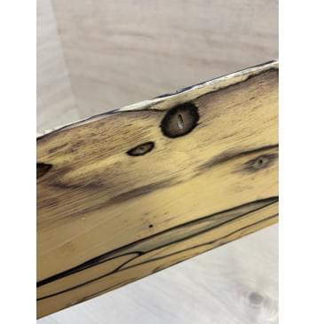 Эбен Лунный заготовка накладки на головку грифа под заливку Смешанный АА 3.5х113х190 мм-1