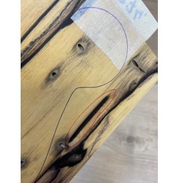 Эбен Лунный заготовка накладки на головку грифа под заливку Смешанный АА 4х105х190 мм (Уценка-трещина)-1