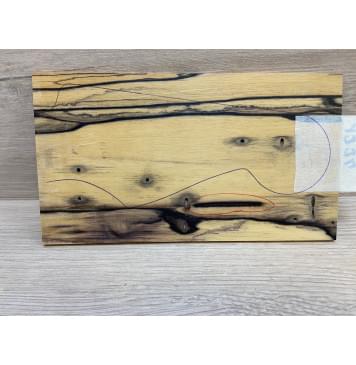 Эбен Лунный заготовка накладки на головку грифа под заливку Смешанный АА 4х105х190 мм (Уценка-трещина)-6