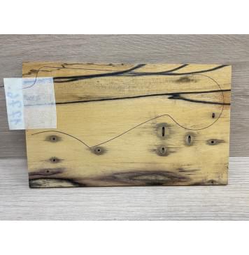 Эбен Лунный заготовка накладки на головку грифа под заливку Смешанный АА 3.7х118-113х190 мм (Уценка-трещина)-4