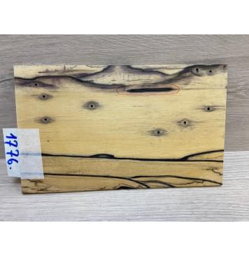 Эбен Лунный заготовка накладки на головку грифа под заливку Смешанный АА 3.7х118-113х190 мм (Уценка-трещина)-5