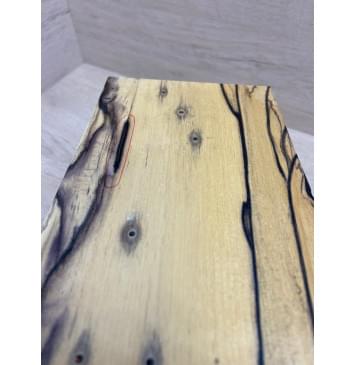 Эбен Лунный заготовка накладки на головку грифа под заливку Смешанный АА 3.7х118-113х190 мм (Уценка-трещина)-2