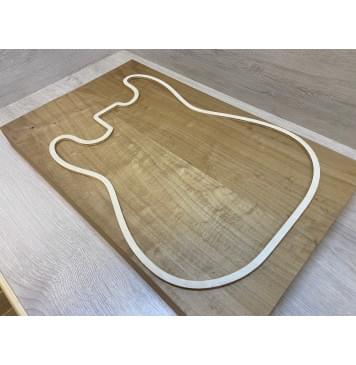 Клён Печёный 180 гр заготовка корпуса Смешанный А 47х176х570 мм (2шт) Уценка-сучки-1