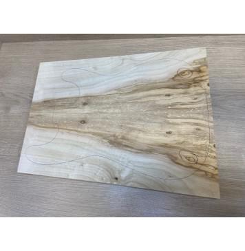 Клён Американский заготовка на топ Смешанный А 25х192-160х475 мм - 2 шт. (книжкой) (Уценка-гнилостные поражения древесины,под стабилизацию или работу с порозаполнителями)-0