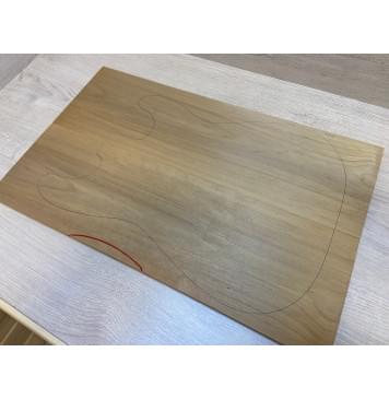 Ольха Печёная 180 гр заготовка на топ Тангент АА 14х170х555 мм -2 шт.(книжкой) Ольха Печёная 180 гр заготовка на топ Тангент АА 14х170х555 мм -2 шт.(книжкой)-1