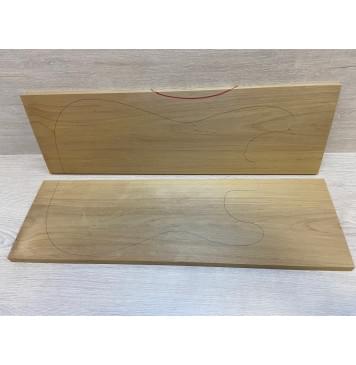 Ольха Печёная 180 гр заготовка на топ Тангент АА 14х170х555 мм -2 шт.(книжкой) Ольха Печёная 180 гр заготовка на топ Тангент АА 14х170х555 мм -2 шт.(книжкой)-7