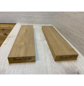 Ольха Печёная 180гр заготовка корпуса для гитары со сквозным грифом Смешанный АА 45х142х565 мм (2шт) Ольха Печёная 180гр заготовка корпуса для гитары со сквозным грифом Смешанный АА 45х142х565 мм (2шт)-1