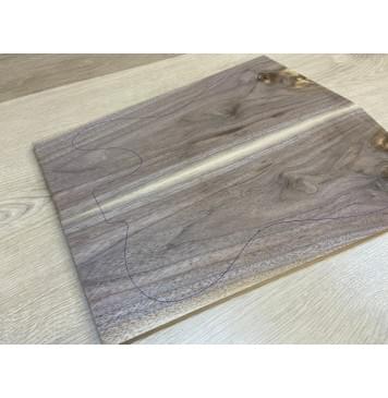 Орех Американский заготовка на топ Тангент А 10х193-143х460-430 мм - 2 шт. (книжкой) Уценка-сучки-4