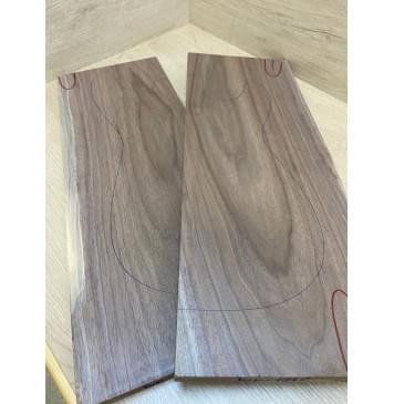 Орех Американский заготовка на топ Тангент АА 20х220-190х530 мм - 2 шт. (книжкой) АКЦИЯ-10